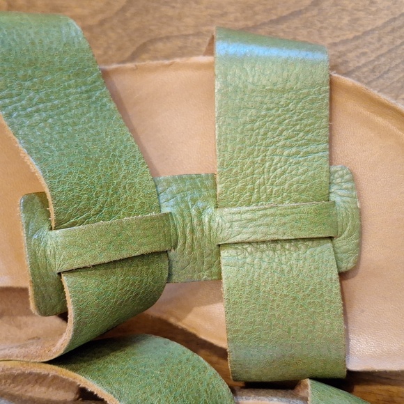 Kork-Ease Green Leather Sandals - Picture 14 of 16